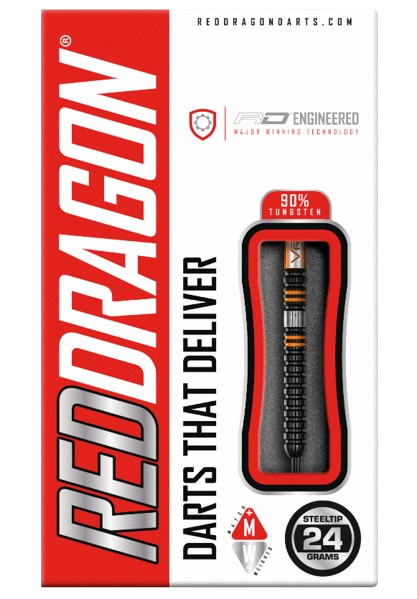 RED DRAGON Amberjack 17: 24g Tungsten Steeltip Dart Arrows Professional Set with flights and dart shafts RED DRAGON Amberjack 17: 24g Tungsten Steeltip Dart Arrows Professional Set with flights and dart shafts