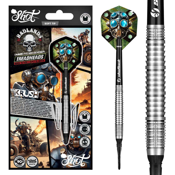 Badlands Krush Soft Tip Dart Set-90% Tungsten Barrels