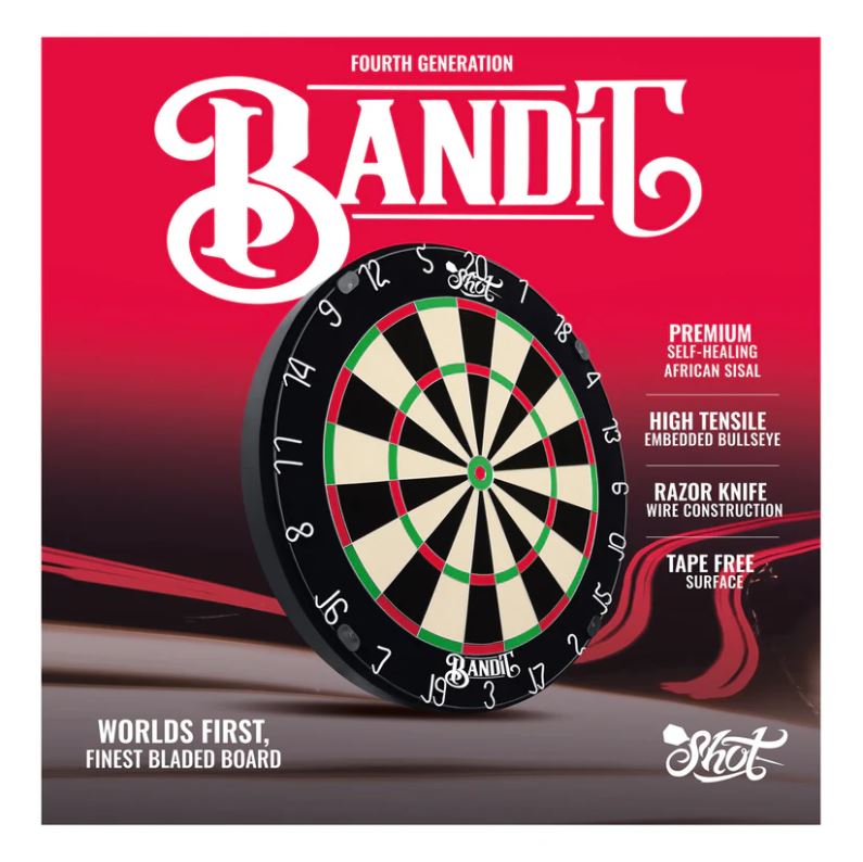 Shot! Bandit Fourth Generation Steel Tip Dart Board — Darts.com