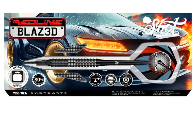 Shot! Redline Blaz3d Soft Tip Dart Set
