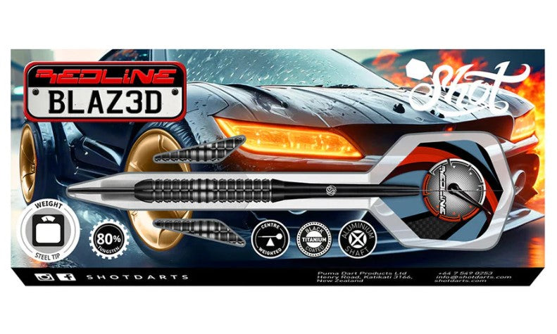 Shot! Redline BLAZ3D Steel Tip Dart Set