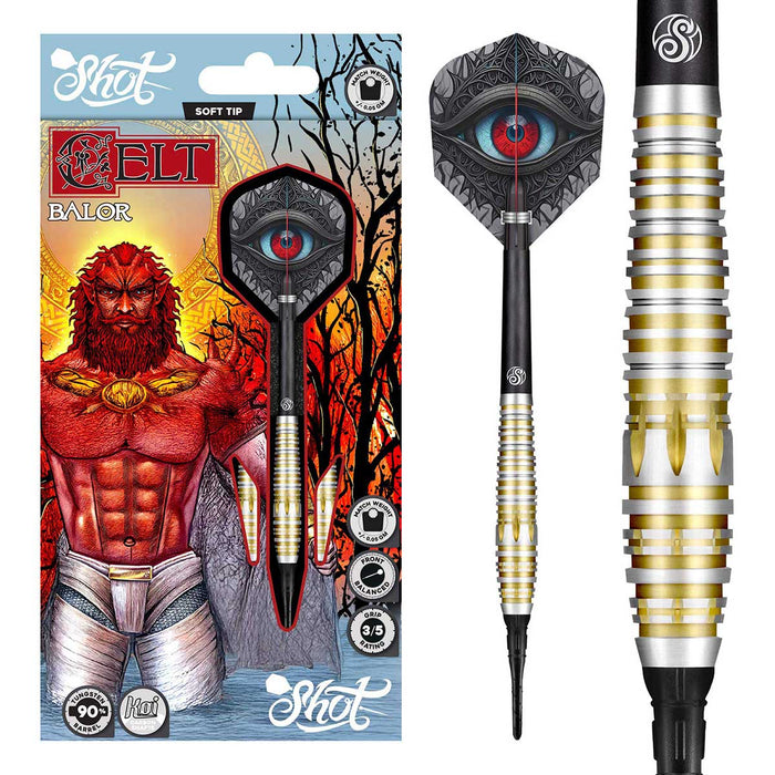 Celt Balor Soft Tip Dart Set-90% Tungsten Dart Barrels