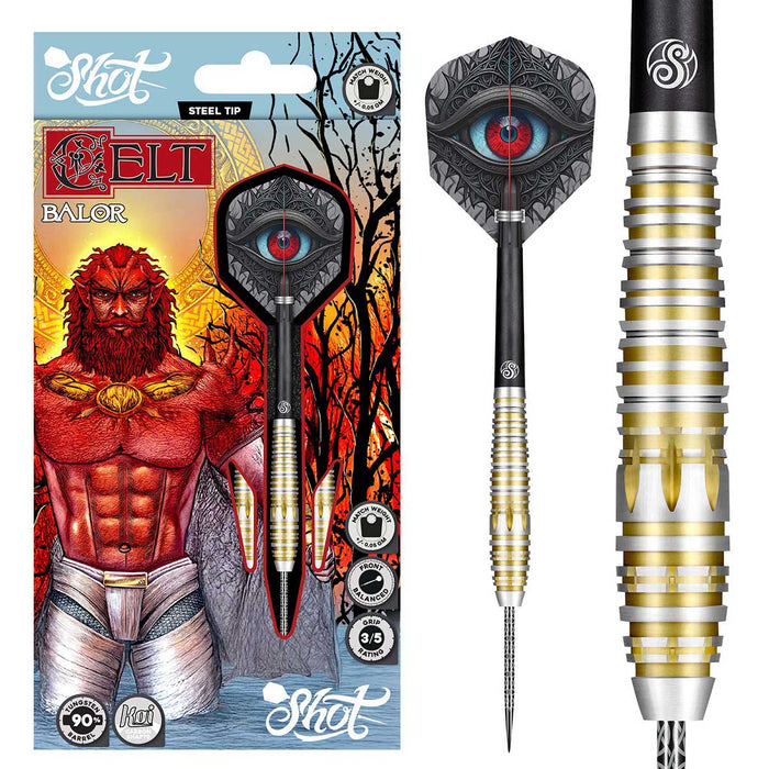 Celt Balor Steel Tip Dart Set-90% Tungsten Dart Barrels