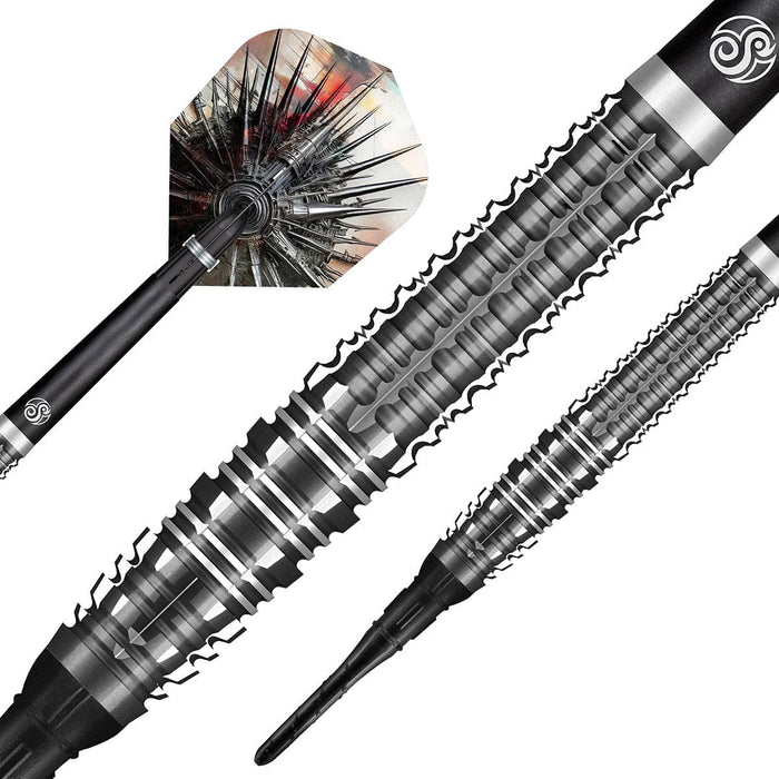 Gnarly Smasha Soft Tip Dart Set-90% Tungsten Barrels