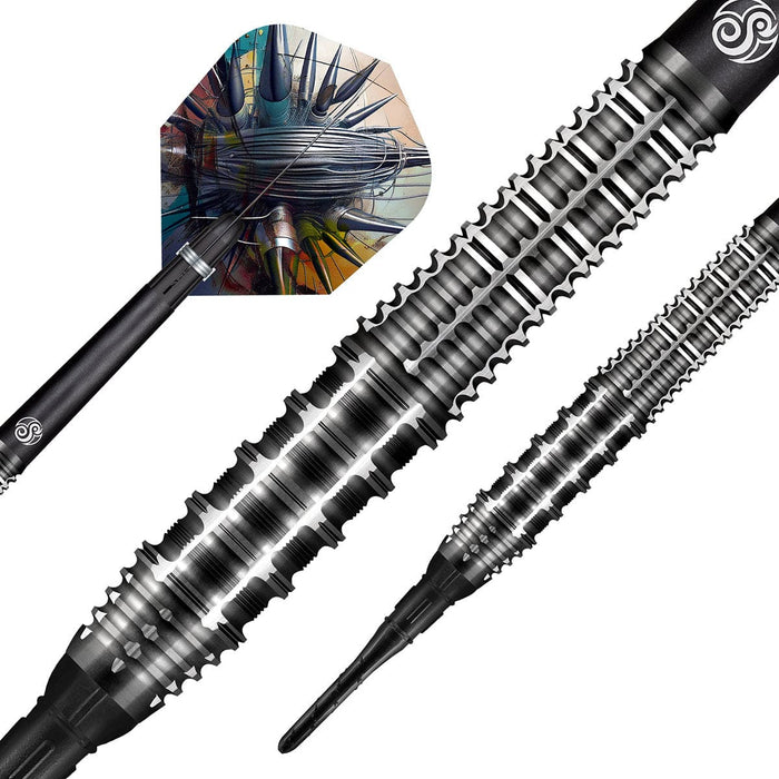 Gnarly Rippah Soft Tip Dart Set-90% Tungsten Dart Barrels