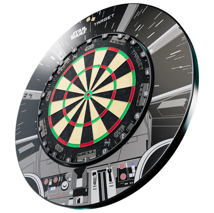 Target Star Wars Millennium Falcon Tor Steel Tip Dartboard And Surround Bundle