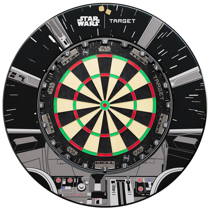 Target Star Wars Millennium Falcon Tor Steel Tip Dartboard And Surround Bundle