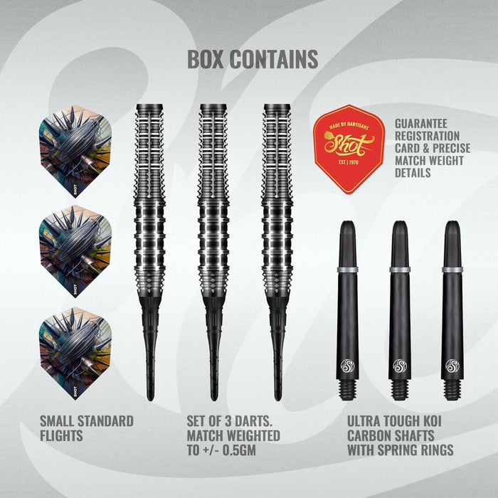 Gnarly Rippah Soft Tip Dart Set-90% Tungsten Dart Barrels
