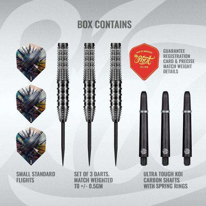 Gnarly Rippah Steel Tip Dart Set-90% Tungsten Dart Barrels