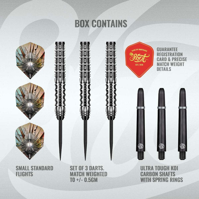 Gnarly Shredda Steel Tip Dart Set-90% Tungsten Dart Barrels
