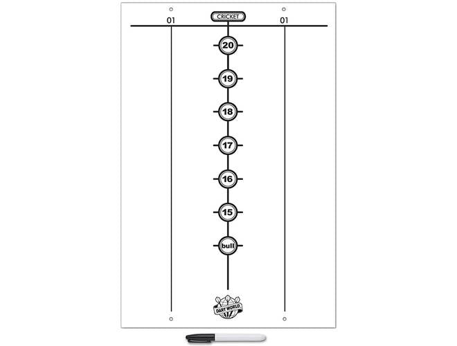 Dart World Dry Erase Scoreboard - Large