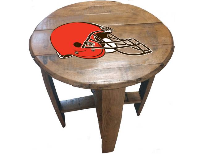 Imperial USA Officially Licensed NFL Oak Barrel Side Table