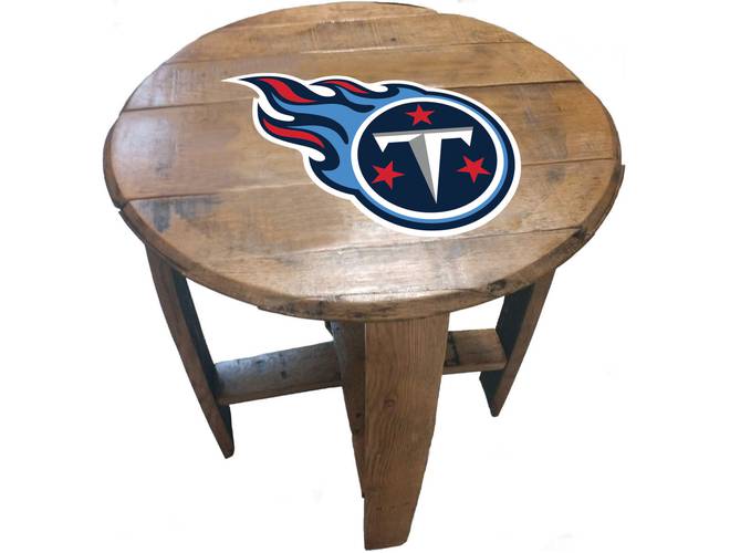 Imperial USA Officially Licensed NFL Oak Barrel Side Table