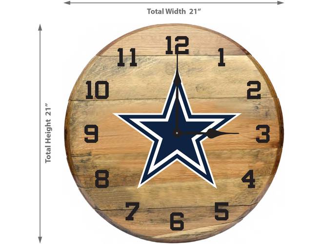 Imperial USA Officially Licensed NFL Oak Barrel Clock