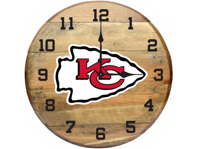 Imperial USA Officially Licensed NFL Oak Barrel Clock