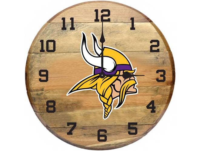 Imperial USA Officially Licensed NFL Oak Barrel Clock