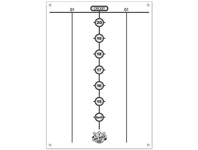 Dart World Dry Erase Scoreboard - Medium