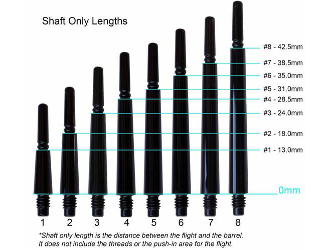 Cosmo Darts Fit Flight® Slim Titanium Shafts