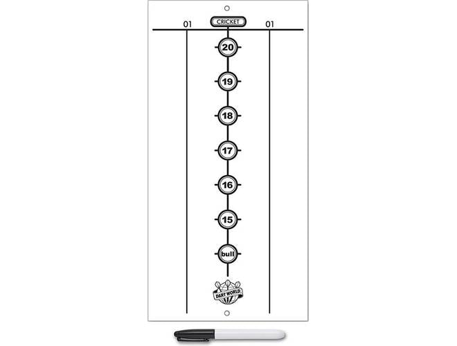 Dart World Cricketeer Mini Dry Erase Scoreboard