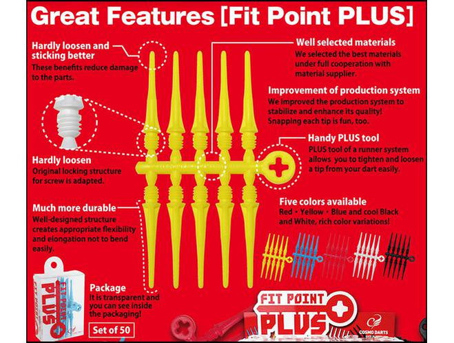 Cosmo Darts Fit Point Plus Soft Tips — Darts.com