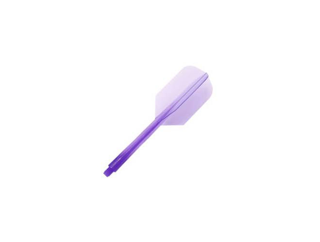 Ailette Condor Zero Stress Flight System - Petite, Transparente Violette, Courte - Pour Fléchettes