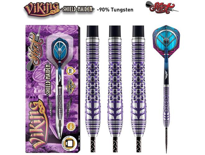 Shot! Viking Shield-Maiden Steel Tip Dart Set