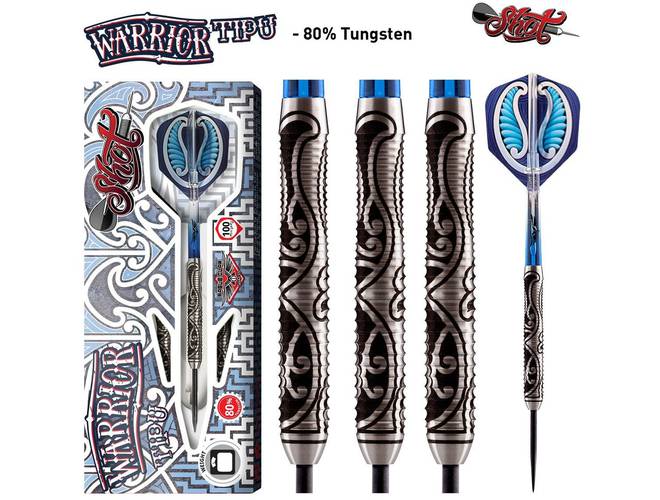 Shot! Warrior Tipu Steel Tip Dart Set